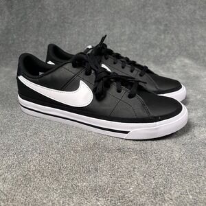 Nike Court Legacy Black White Low Sneakers Women's 8 Kids 6.5Y Casual Shoe - New